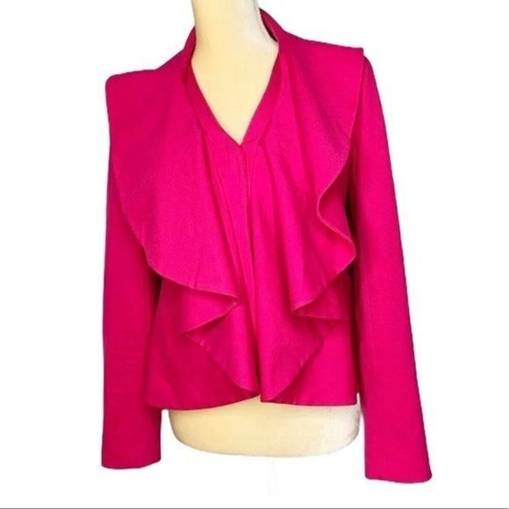 Inc International Concepts Draped Pink Small Women’s Jacket Blazer Zip Closure - Picture 2 of 13